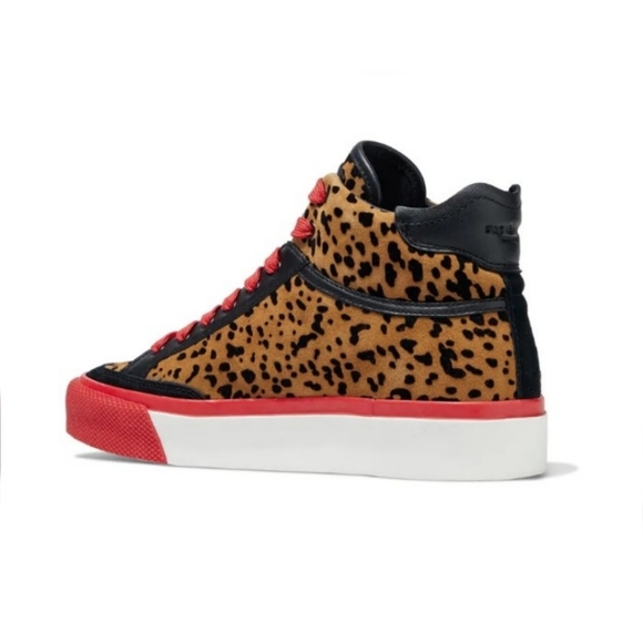 Rag & Bone Suede Leapard High Top Shoes - Picture 3 of 11